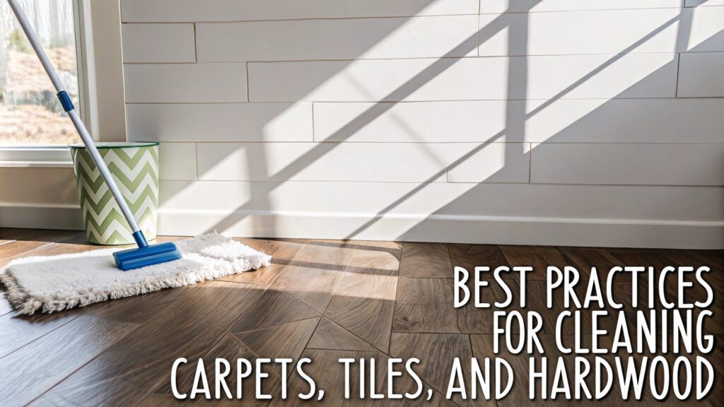 best practices for cleaning carpets, tiles, and hardwood