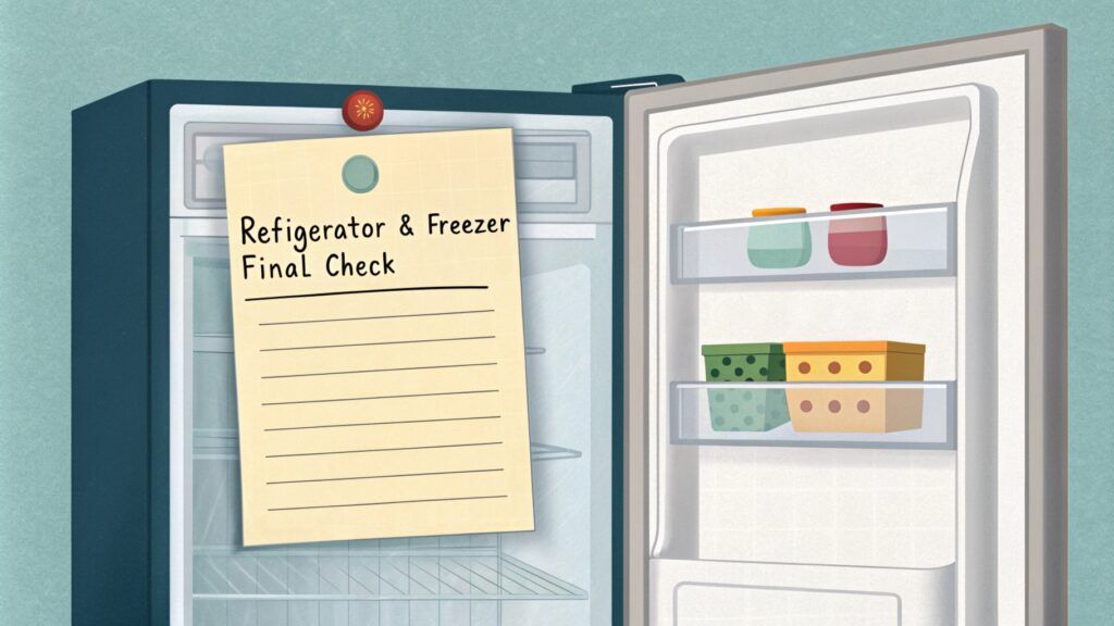 refrigerator freezer final check